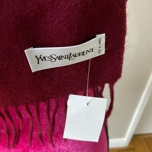 Yves Saint Laurent Accessories - Yves Saint Laurent wool burgundy scarf Yves Saint Laurent Accessories - Yves Saint Laurent wool burgundy scarf